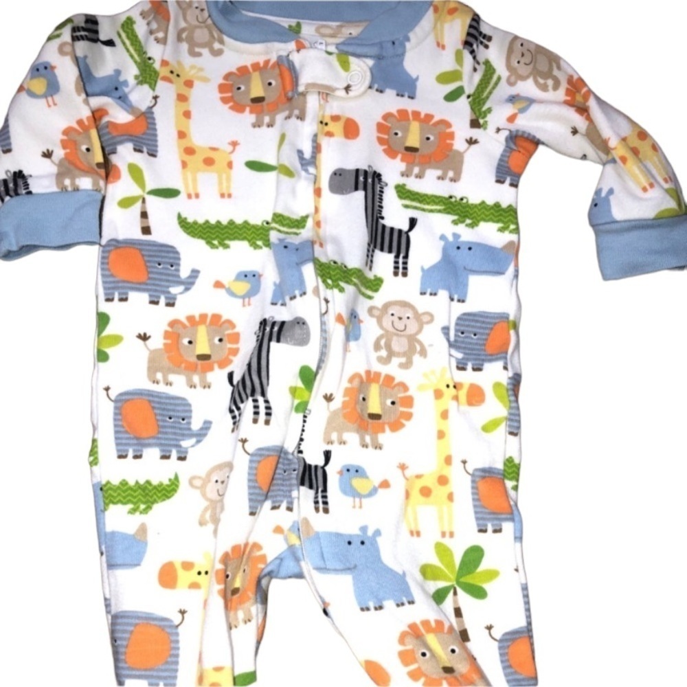 Koala Baby Little Boys 3 Months Safari Animals Footed Pajama
